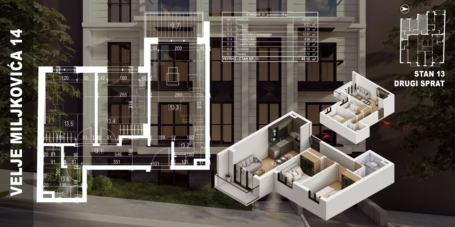 Dvosoban stan | 4zida