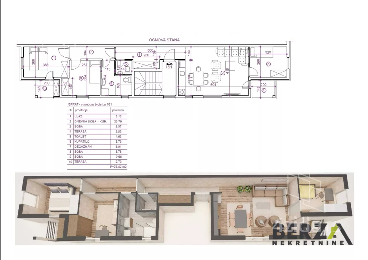 Troiposoban stan | 4zida