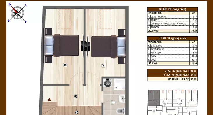 Trosoban stan | 4zida