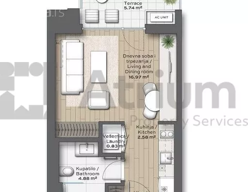 Jednosoban stan | 4zida