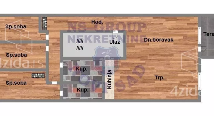 Četvoroiposoban stan | 4zida