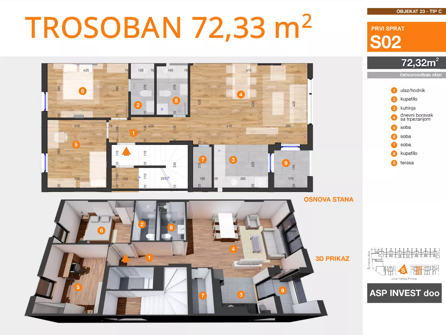 Trosoban stan | 4zida