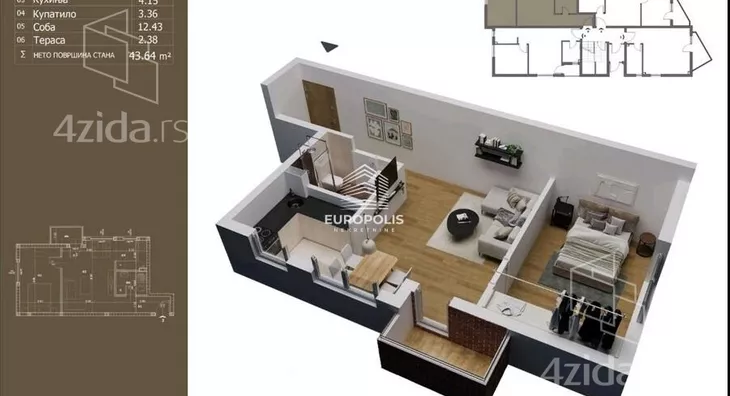 Dvosoban stan | 4zida