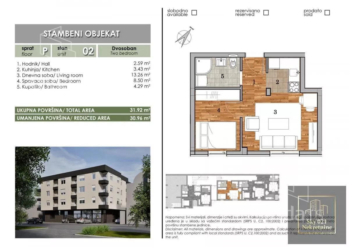 Jednoiposoban stan | 4zida