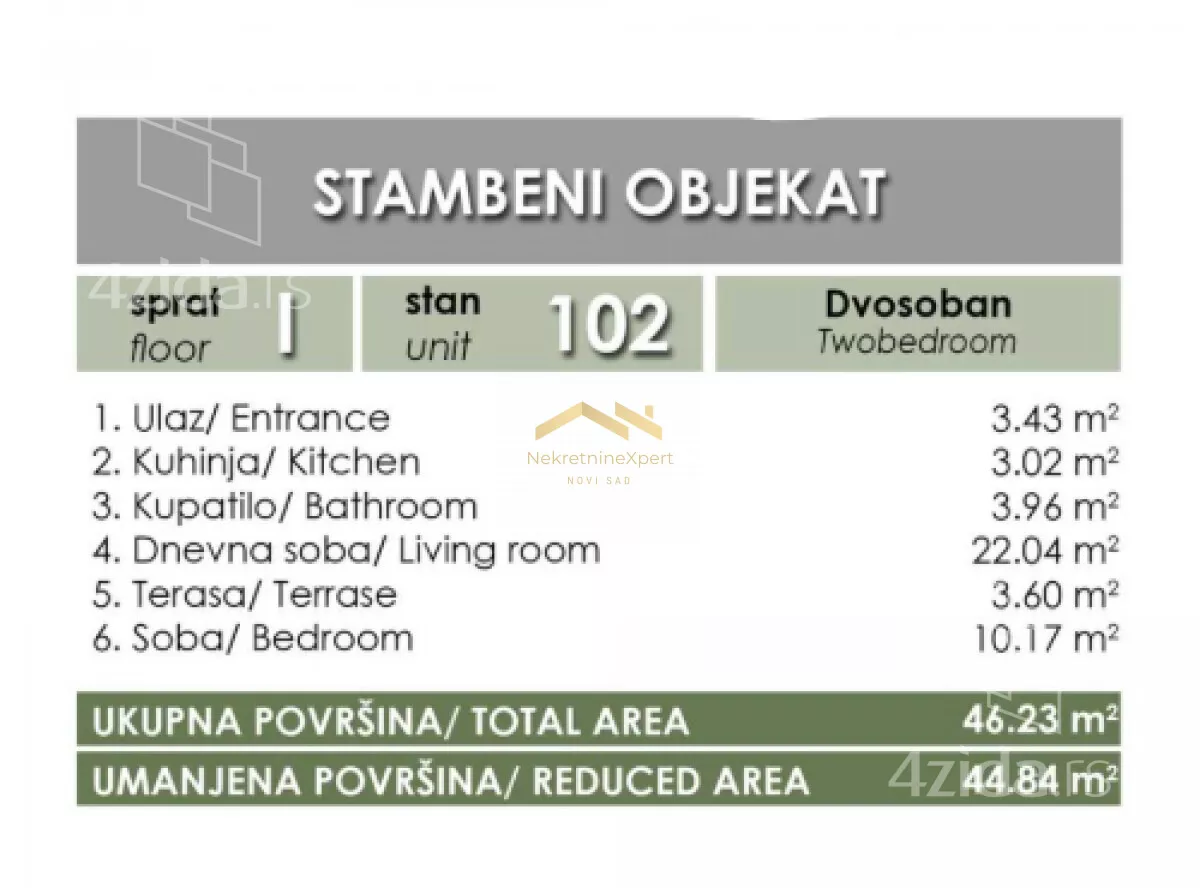 Dvosoban stan | 4zida