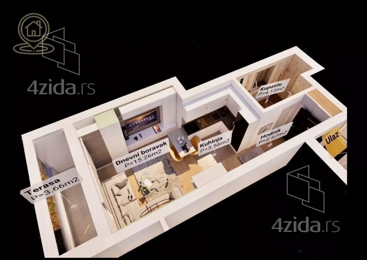 Jednosoban stan | 4zida