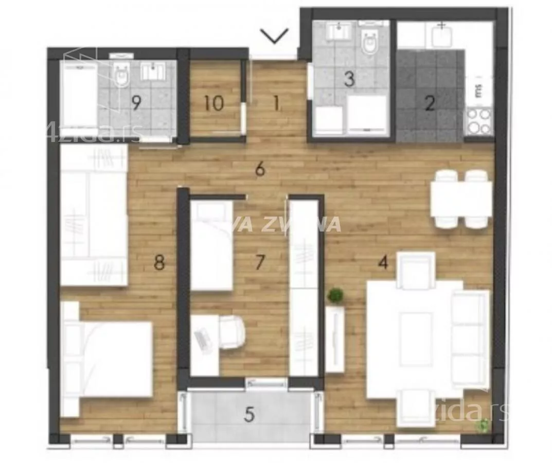 Trosoban stan | 4zida