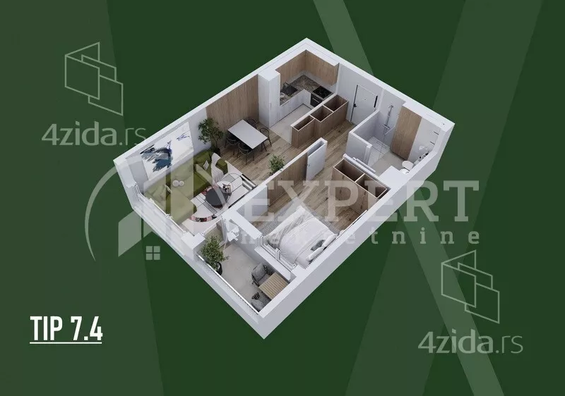 Dvosoban stan | 4zida