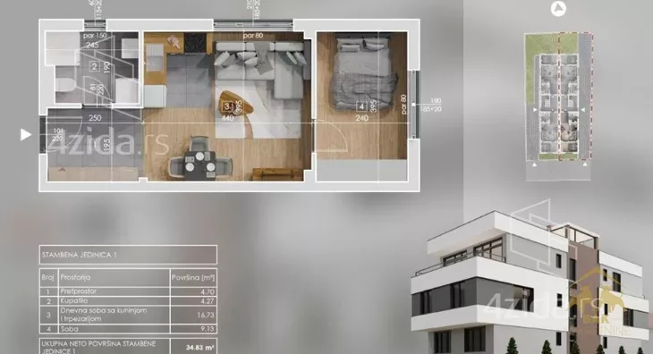 Jednoiposoban stan | 4zida