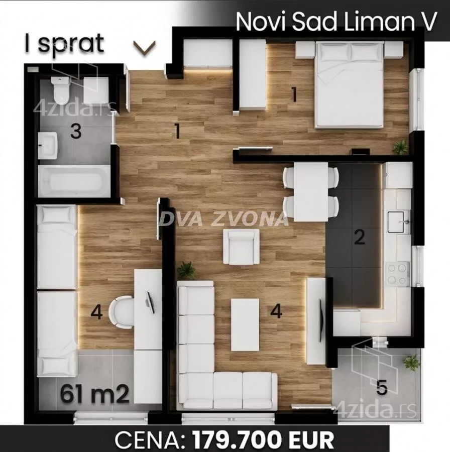 Trosoban stan | 4zida