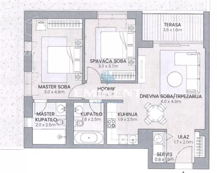Trosoban stan | 4zida