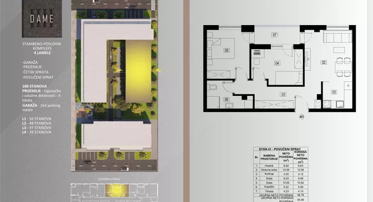 Trosoban stan | 4zida
