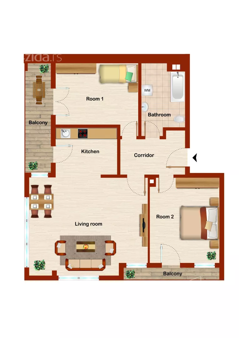Trosoban stan | 4zida