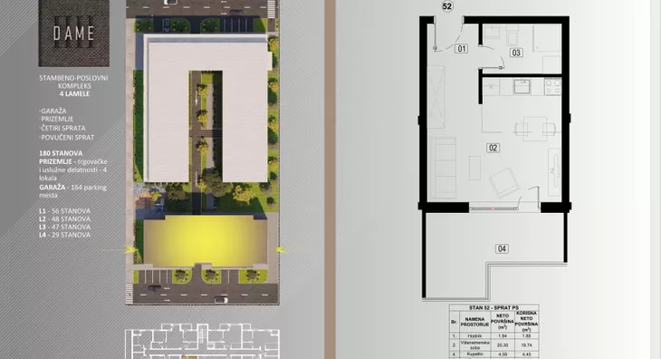 Jednosoban stan | 4zida