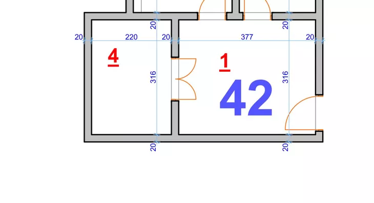 Jednoiposoban stan | 4zida