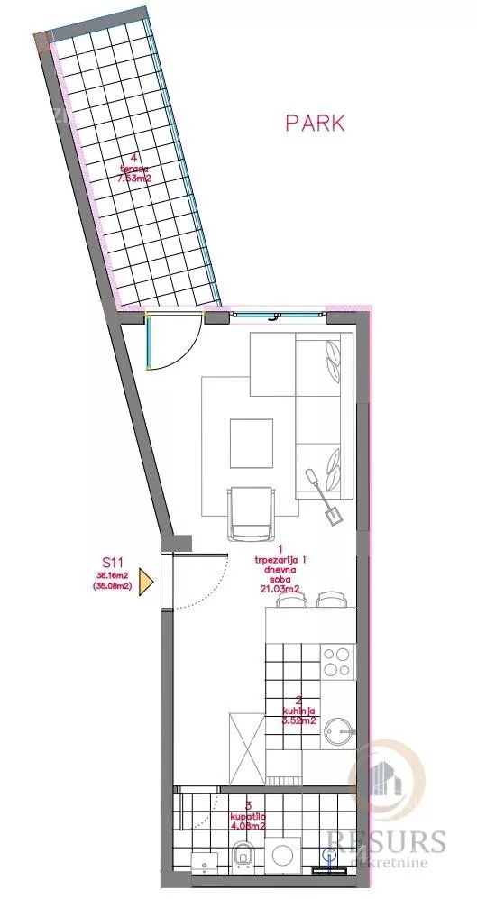 Jednosoban stan | 4zida