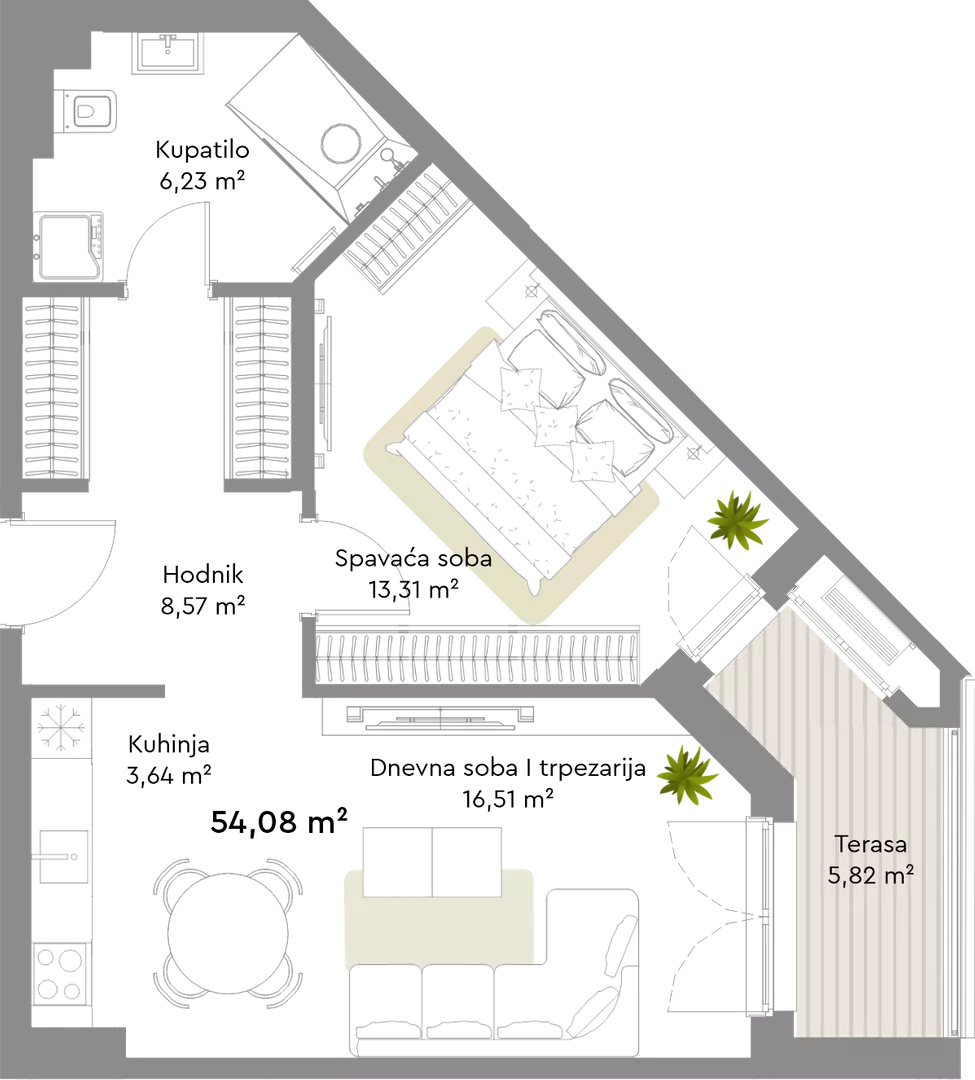 Dvosoban stan | 4zida