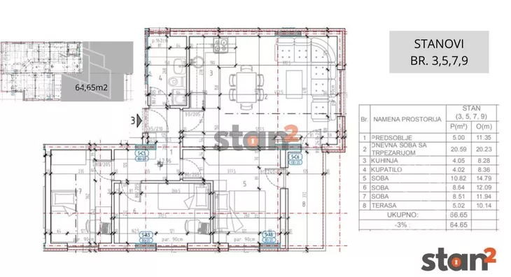 Troiposoban stan | 4zida