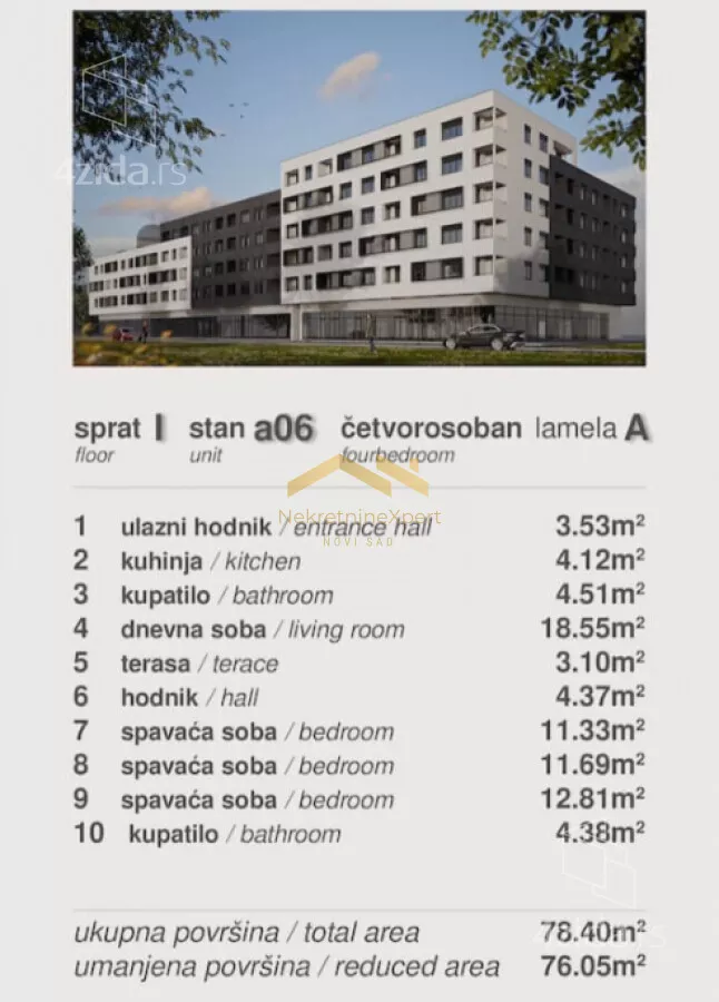 Četvorosoban stan | 4zida