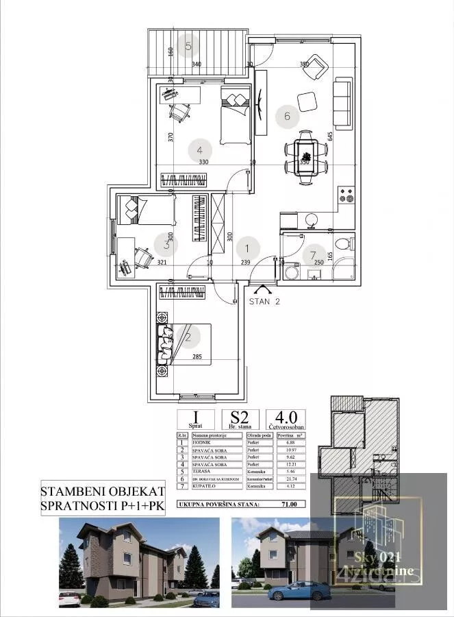 Troiposoban stan | 4zida