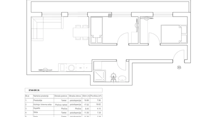 Jednoiposoban stan | 4zida