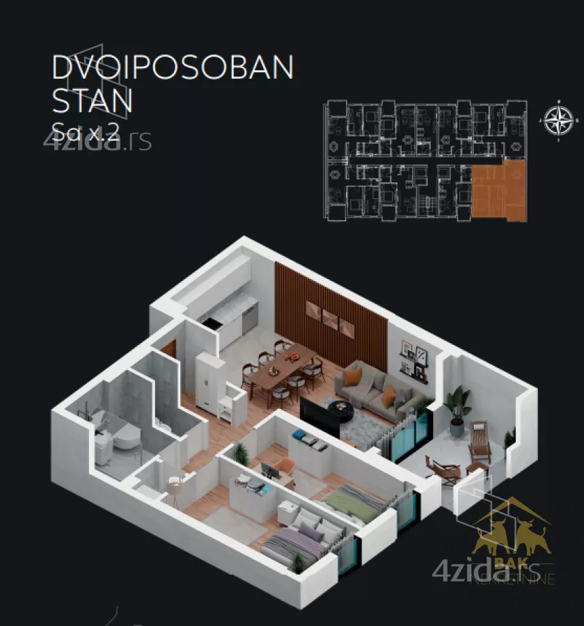 Dvoiposoban stan | 4zida