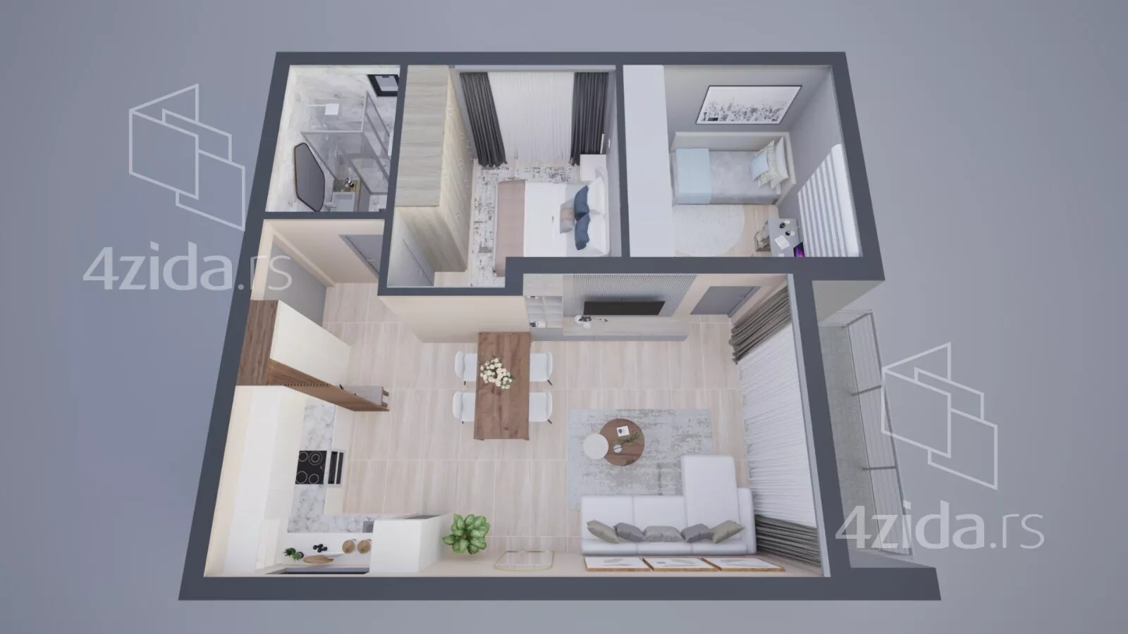 Dvosoban stan | 4zida