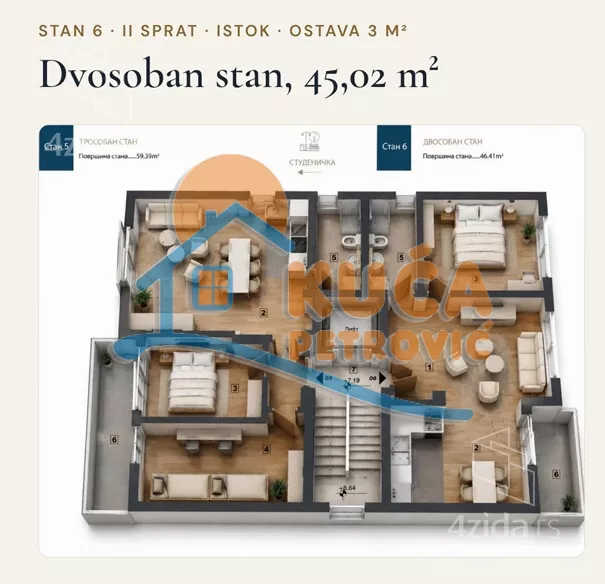Dvosoban stan | 4zida