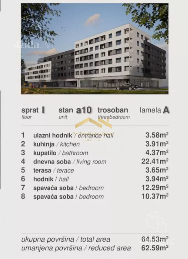 Trosoban stan | 4zida