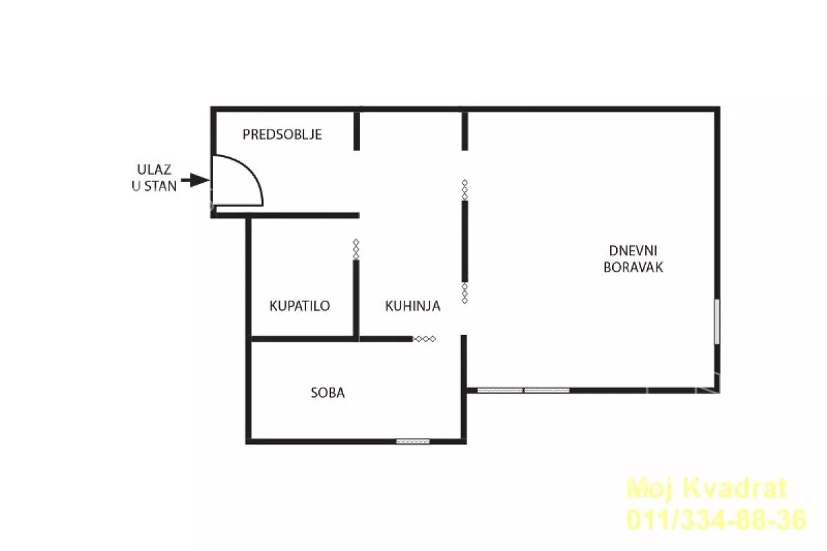 Jednoiposoban stan | 4zida