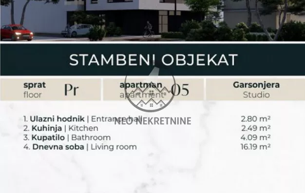 Jednosoban stan | 4zida