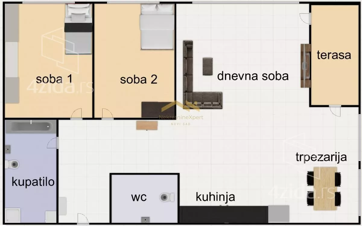 Dvoiposoban stan | 4zida