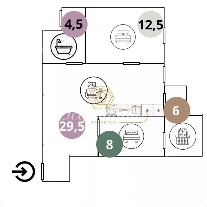 Trosoban stan | 4zida