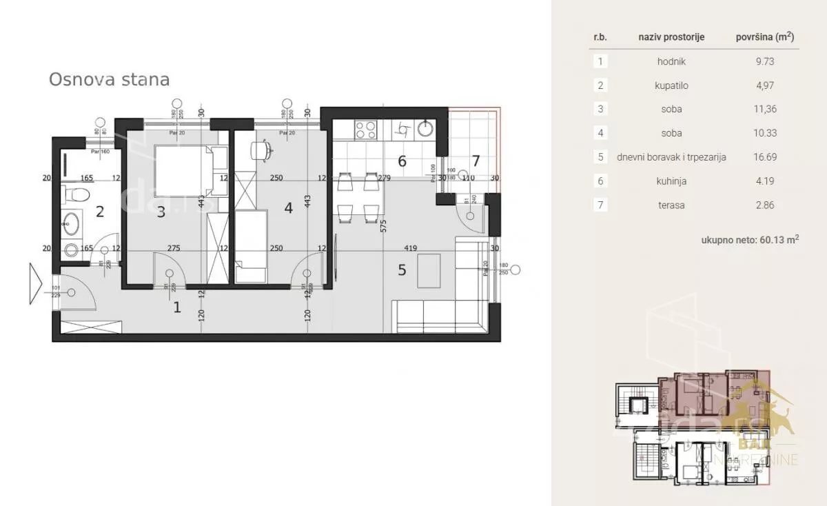 Trosoban stan | 4zida