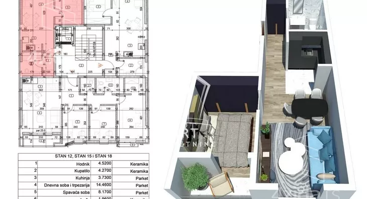 Jednoiposoban stan | 4zida