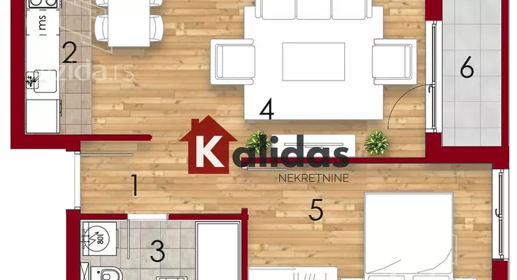 Jednoiposoban stan | 4zida