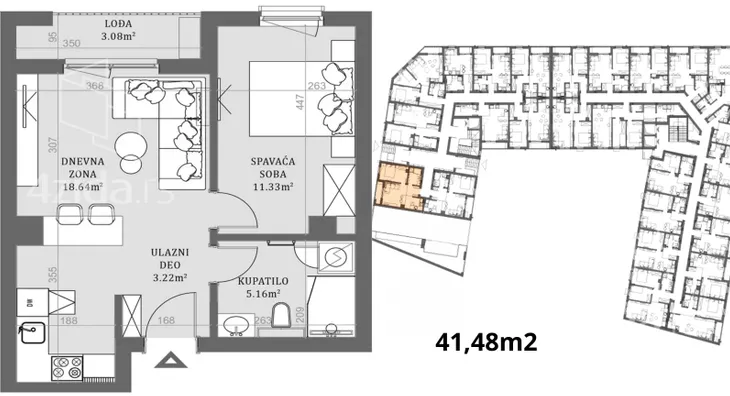 Jednoiposoban stan | 4zida