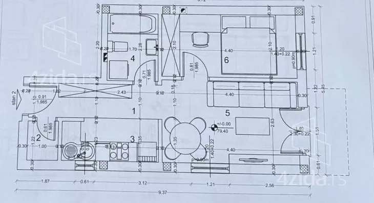 Jednoiposoban stan | 4zida