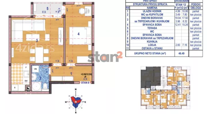 Jednoiposoban stan | 4zida