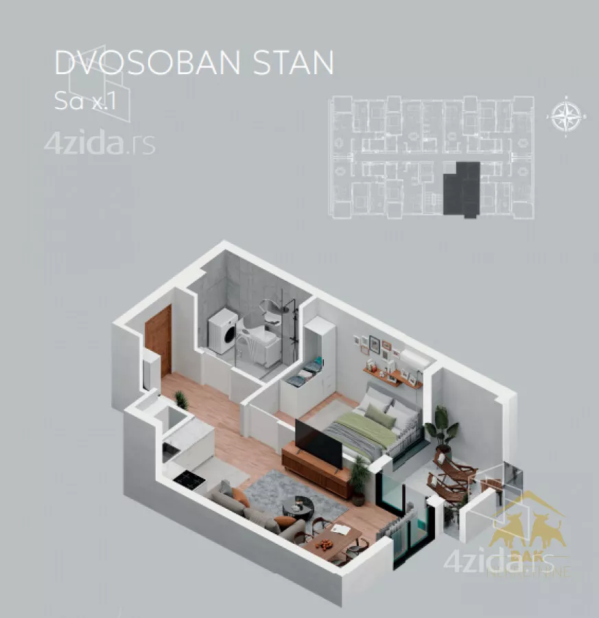 Dvosoban stan | 4zida