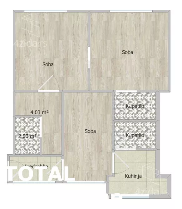 Trosoban stan | 4zida