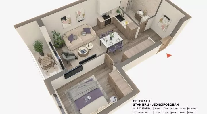 Dvosoban stan | 4zida