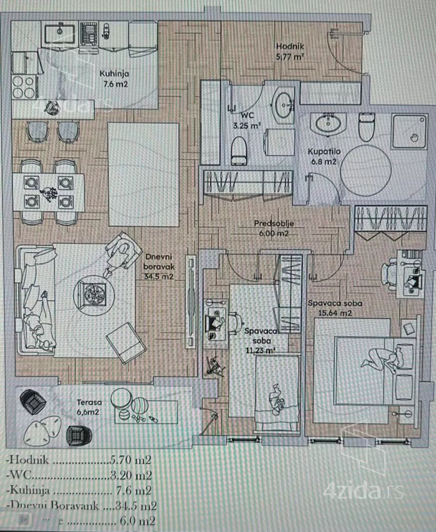 Trosoban stan | 4zida