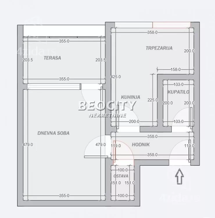 Jednoiposoban stan | 4zida