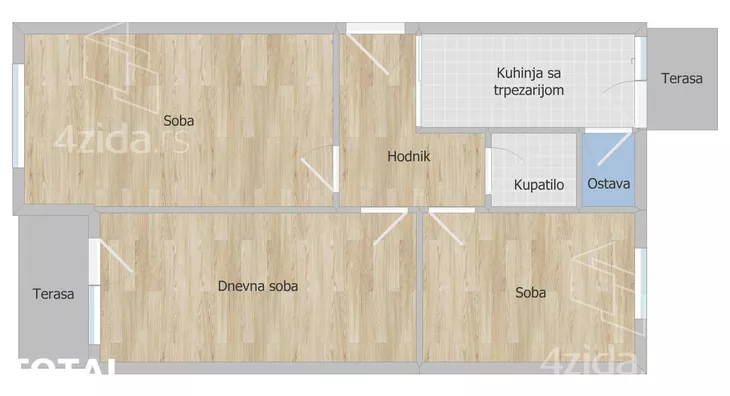 Trosoban stan | 4zida
