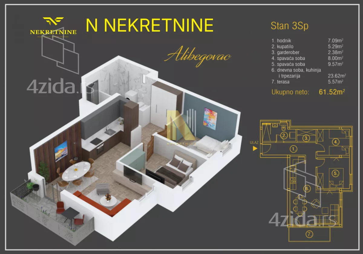 Trosoban stan | 4zida