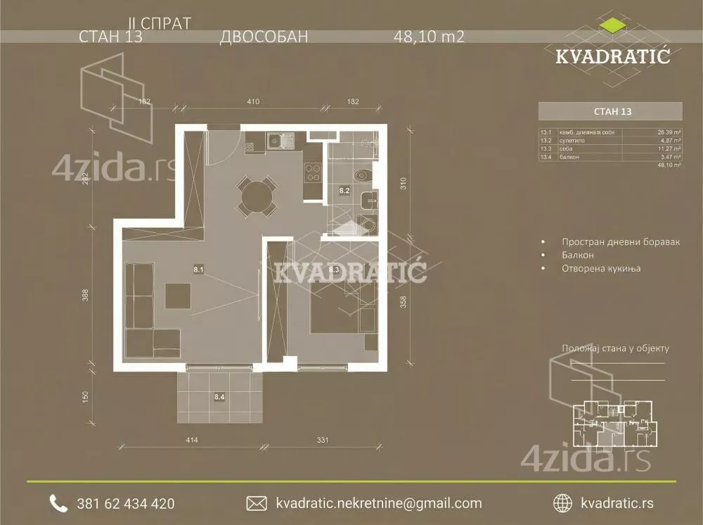 Dvosoban stan | 4zida