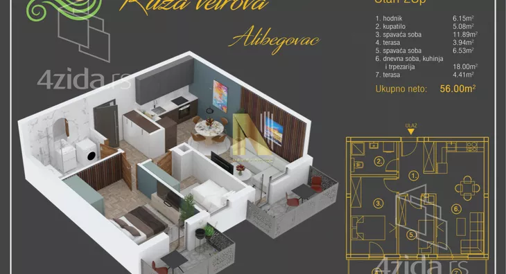 Dvoiposoban stan | 4zida