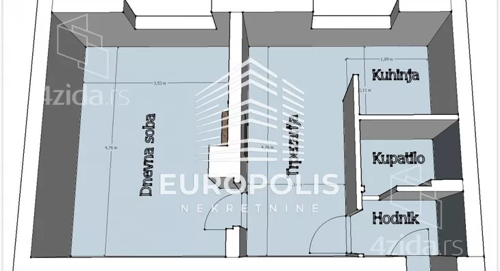 Jednoiposoban stan | 4zida