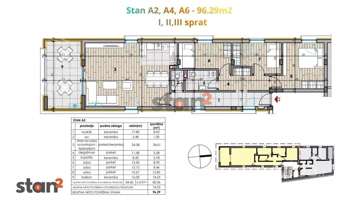 Troiposoban stan | 4zida